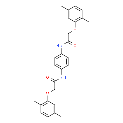 N,N'-1,4-Phenylenebis[2-(2,5-dimethylphenoxy)acetamide]结构式