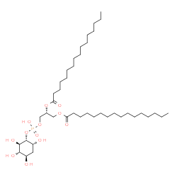 1,2-DIPALMITOYL-SN-GLYCERO-3-PHOSPHO-[1-D-MYO-3-DEOXYINOSITOL结构式