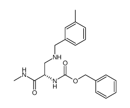 (S)-(+)-2-benzyloxycarbonylamino-N-methyl-3-(3-methylbenzyl)aminopropionamide结构式