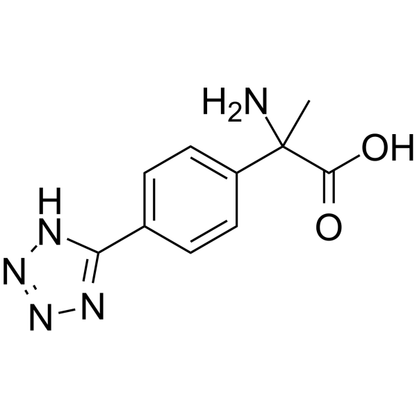 (±)-Alpha-甲基-(4-四氮唑苯)日氨酸结构式