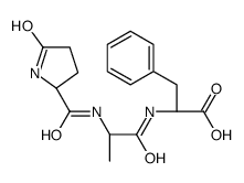 (2S)-2-[[(2S)-2-[[(2S)-5-oxopyrrolidine-2-carbonyl]amino]propanoyl]amino]-3-phenylpropanoic acid Structure