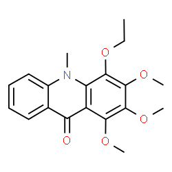 4-Ethoxy-1,2,3-trimethoxy-10-methylacridin-9(10H)-one结构式