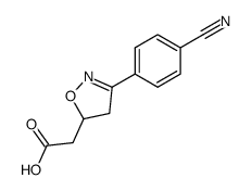 [3-(4-cyano-phenyl)-4,5-dihydro-isoxazol-5-yl]-acetic acid Structure