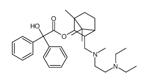 [2-[[2-(diethylamino)ethyl-methylamino]methyl]-4,7,7-trimethyl-3-bicyclo[2.2.1]heptanyl] 2-hydroxy-2,2-diphenylacetate结构式