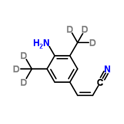 (Z)-3-(4-Amino-3,5-dimethylphenyl)acrylonitrile-d6结构式