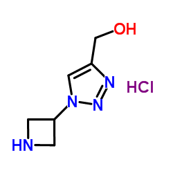 [1-(3-Azetidinyl)-1H-1,2,3-triazol-4-yl]methanol hydrochloride (1:1)结构式