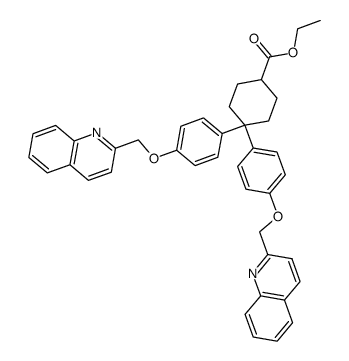 ethyl 4,4-bis(4-(quinolin-2-ylmethoxy)phenyl)cyclohexane-1-carboxylate Structure