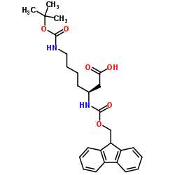 Fmoc-β-HomoLys(Boc)-OH structure