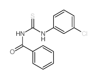 Urea, 1-benzoyl-3-(3-chlorophenyl)-2-thio- structure