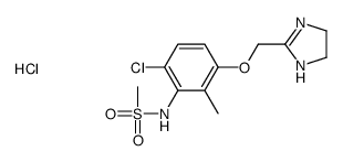 N-[6-chloro-3-(4,5-dihydro-1H-imidazol-2-ylmethoxy)-2-methyl-phenyl]methanesulfonamide hydrochloride Structure