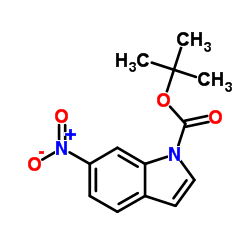 6-硝基-1H-吲哚-1-羧酸叔丁酯结构式