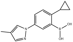 2-Cyclopropyl-5-(4-methyl-1H-pyrazol-1-yl)phenylboronic acid结构式