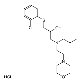 1-(2-Chloro-phenylsulfanyl)-3-[isobutyl-(2-morpholin-4-yl-ethyl)-amino]-propan-2-ol; hydrochloride结构式