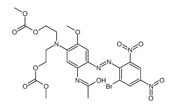 methyl 7-[5-acetamido-4-[(2-bromo-4,6-dinitrophenyl)azo]-2-methoxyphenyl]-3-oxo-2,4,10-trioxa-7-azaundecan-11-oate结构式