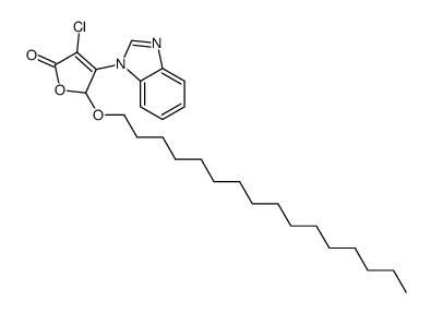 3-(benzimidazol-1-yl)-4-chloro-2-hexadecoxy-2H-furan-5-one结构式