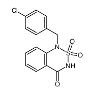 1-[(4-chlorophenyl)methyl]-2,1,3-benzothiadiazin-4(3H)-one 2,2-dioxide结构式