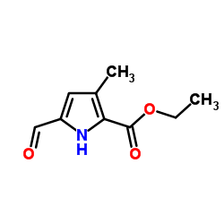 Ethyl 5-formyl-3-methyl-1H-pyrrole-2-carboxylate结构式