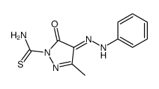1-thiocarboxamido-3-methyl-4-(phenylhydrazono)-2-pyrazolin-5-one Structure
