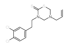 2H-1,3,5-Thiadiazine-2-thione,3-[2-(3,4-dichlorophenyl)ethyl]tetrahydro-5-(2-propen-1-yl)-结构式