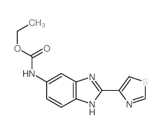 5-Benzimidazolecarbamicacid, 2-(4-thiazolyl)-, ethyl ester (8CI) structure