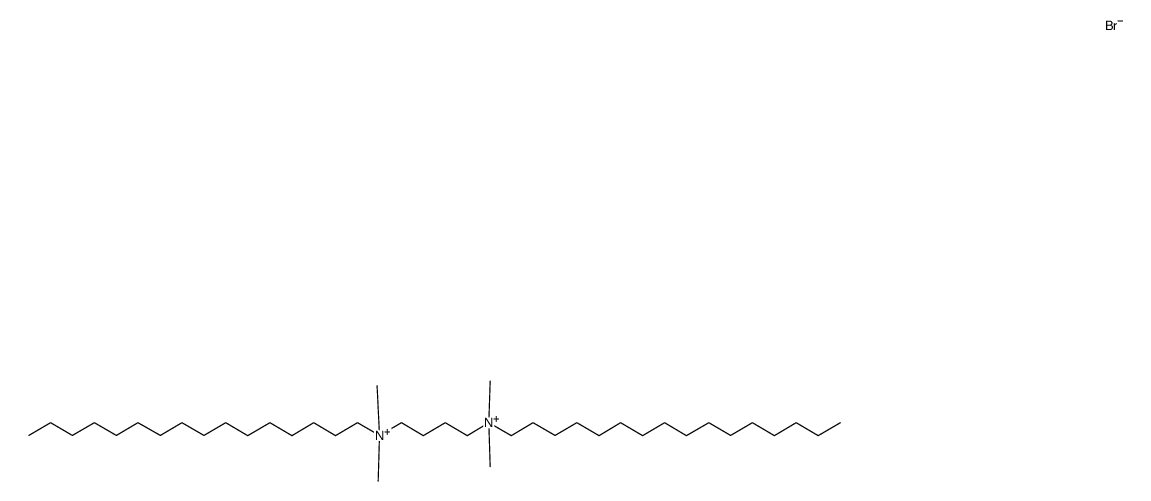 butane-1,4-diyl bis(N,N-dimethyl-N-hexadecylammonium) dibromide Structure