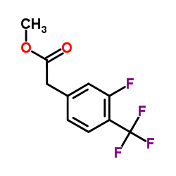 Methyl [3-fluoro-4-(trifluoromethyl)phenyl]acetate结构式