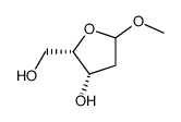 L-threo-Pentofuranoside, methyl 2-deoxy- (9CI)结构式