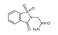 3-Oxo-1,2-benzisothiazoline-2-acetamide 1,1-dioxide结构式