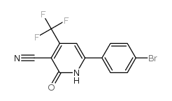 3-cyano-4-trifluoromethyl-6-(4'-bromophenyl)-pyridine-2-one结构式