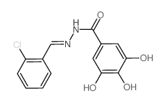 N-[(E)-(2-chlorophenyl)methylideneamino]-3,4,5-trihydroxybenzamide Structure