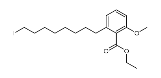 ethyl 6-(8-iodooctyl)-2-methoxybenzoate结构式
