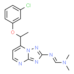 N'-(7-[1-(3-CHLOROPHENOXY)ETHYL][1,2,4]TRIAZOLO[1,5-A]PYRIMIDIN-2-YL)-N,N-DIMETHYLIMINOFORMAMIDE Structure