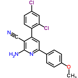 2-Amino-4-(2,4-dichlorophenyl)-6-(4-methoxyphenyl)nicotinonitrile Structure