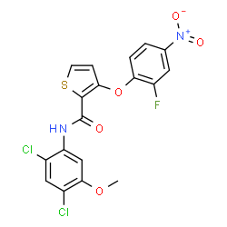 N-(2,4-Dichloro-5-methoxyphenyl)-3-(2-fluoro-4-nitrophenoxy)-2-thiophenecarboxamide结构式