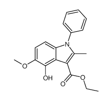 4-hydroxy-5-methoxy-2-methyl-1-phenyl-indole-3-carboxylic acid ethyl ester Structure
