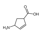 2-Cyclopentene-1-carboxylicacid,4-amino- Structure