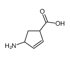 2-Cyclopentene-1-carboxylicacid,4-amino- structure