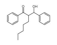 2-(hydroxy(phenyl)methyl)-1-phenylheptan-1-one Structure