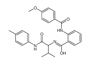 Benzamide, 2-[(4-methoxybenzoyl)amino]-N-[2-methyl-1-[[(4-methylphenyl)amino]carbonyl]propyl]- (9CI)结构式