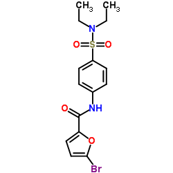5-Bromo-N-[4-(diethylsulfamoyl)phenyl]-2-furamide Structure