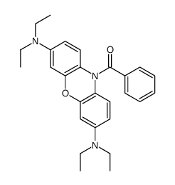 10-benzoyl-N,N,N',N'-tetraethyl-10H-phenoxazine-3,7-diamine结构式