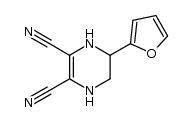 5-(2-furyl)-1,4,5,6-tetrahydropyrazine-2,3-dicarbonitrile结构式