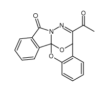 6-acetyl-5H-5,13b-epioxido-benzo[7,8][1,3,4]oxadiazocino[2,3-a]isoindol-9-one结构式