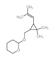 2-[[2,2-dimethyl-3-(2-methylprop-1-enyl)cyclopropyl]methoxy]oxane structure