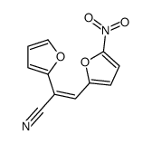 (E)-2-(furan-2-yl)-3-(5-nitrofuran-2-yl)prop-2-enenitrile结构式