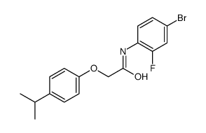 N-(4-bromo-2-fluorophenyl)-2-(4-propan-2-ylphenoxy)acetamide结构式