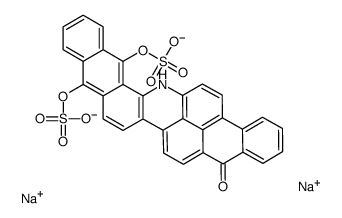 10,15-dihydroxyanthra[2,1,9-mna]naphth[2,3-h]acridin-5(16H)-one disodium bis(sulphate) structure