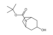 3-羟基-8-氮杂双环[3.2.1]辛烷-8-羧酸叔丁酯结构式