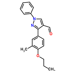 3-(3-Methyl-4-propoxyphenyl)-1-phenyl-1H-pyrazole-4-carbaldehyde结构式