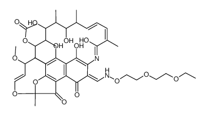 3-[2-(2-Ethoxyethoxy)ethoxyiminomethyl]rifamycin SV结构式